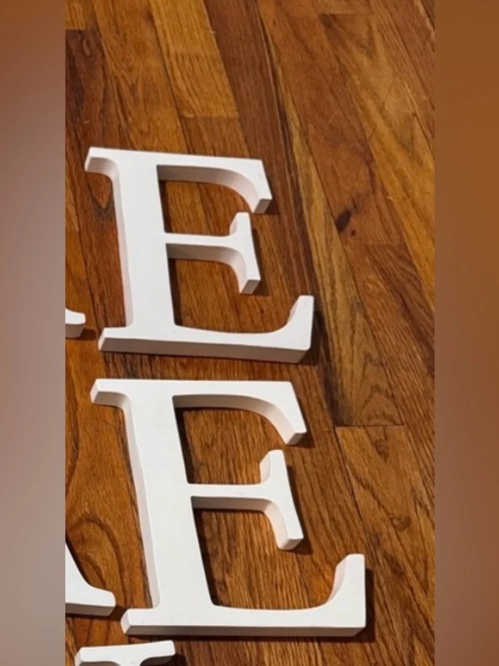 Pottery Barn White Wooden Letter E Wall Accent (2)